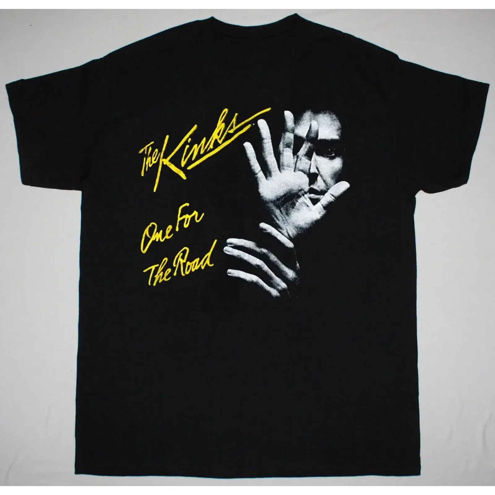 THE KINKS ONE FOR ROAD  Black All Size T Shirt vintage Washed Slightly Top For Everyday Wear Stretched Soft Stylish Casual