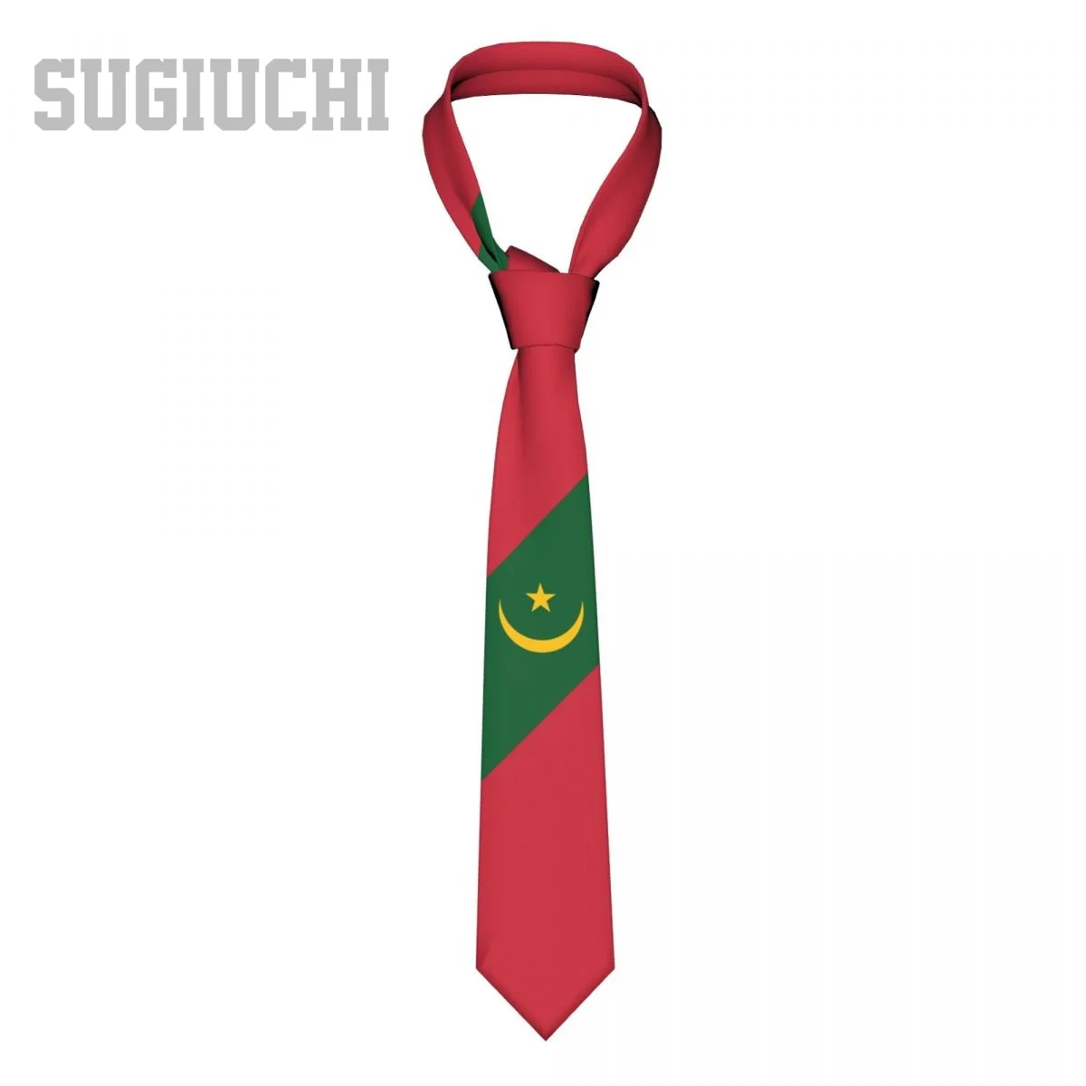 

Mauritania Flag Emblem Men Women Neck Ties Casual Plaid Tie Suits Slim Wedding Party Business Necktie Gravatas