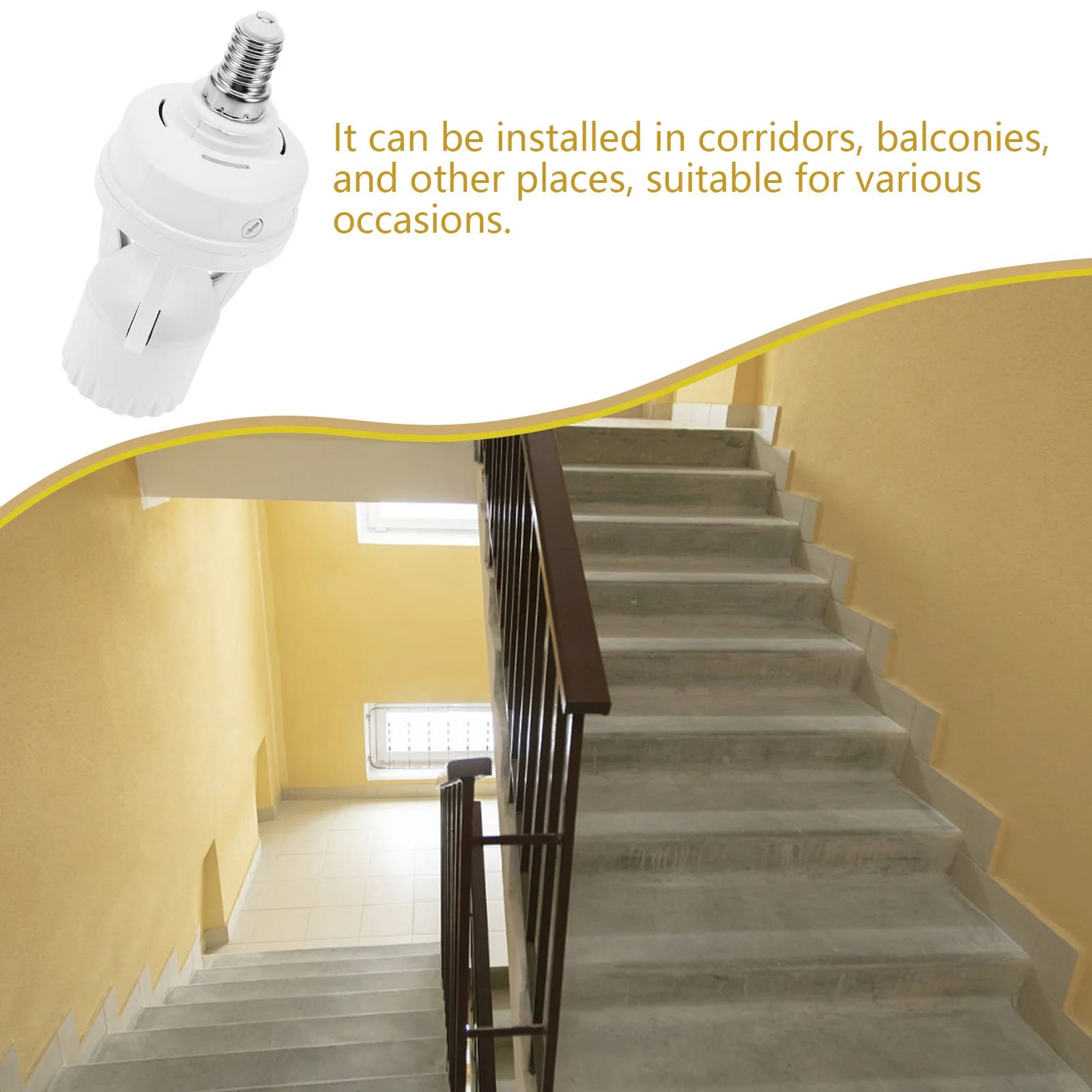 Inductielamphouder B naar converter E27 Schroef Gloeilamp Bewegingssensor Socket PC