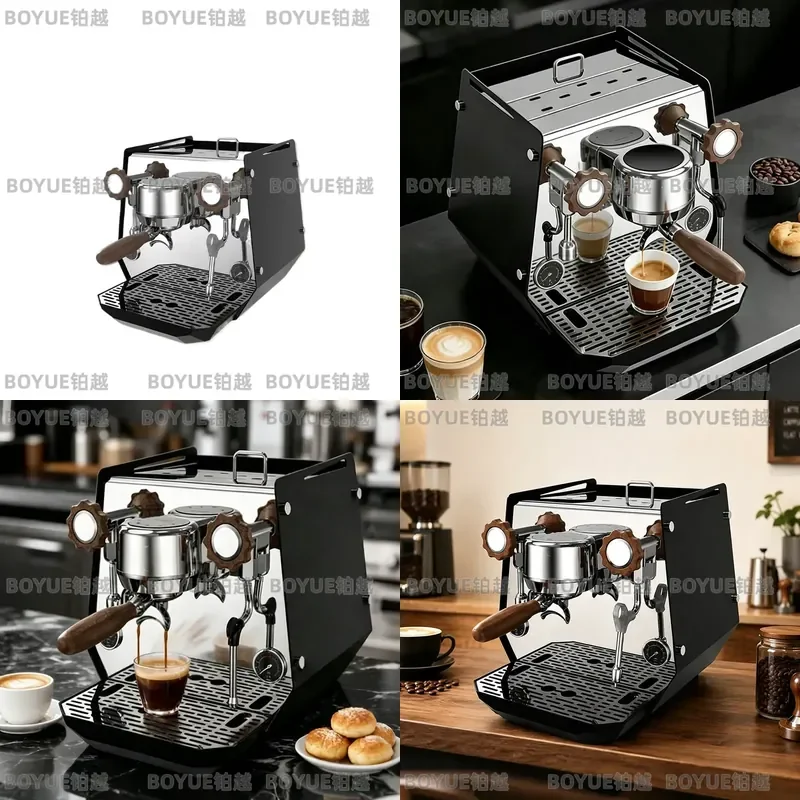 Italian Semi Automatic Espresso Machine Dual Boiler PID Temp Control Constant Heat Milk Frother Home Barista Coffee Maker
