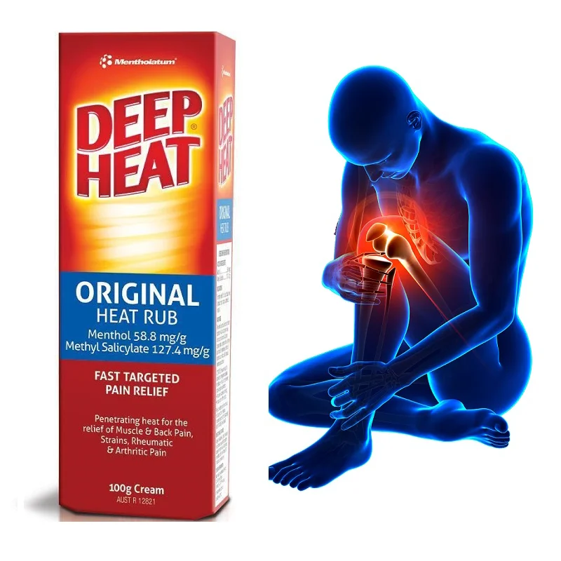 Genuine Australia Deep Heat Original Rub Muscle Back Pain Strains Rheumatic Arthritic Pain Relief Cream Massage Gel