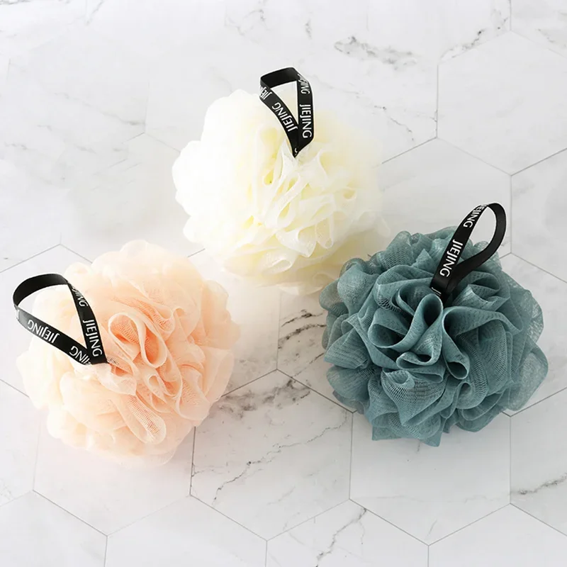 Luffa de bain de grande taille, éponge de boue, serviette de frottement mignonne, lavage moussant, douche, fleur super douce, boule de bain, éponge