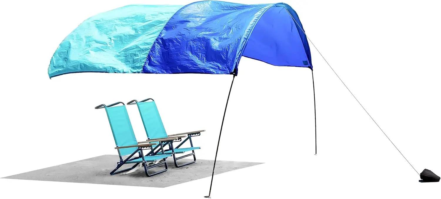 World's Best Beach Shade, The Original Wind-Powered® Beach Canopy, Provides 75 Sq. Ft. of Shade, Compact & Easy to Carry,