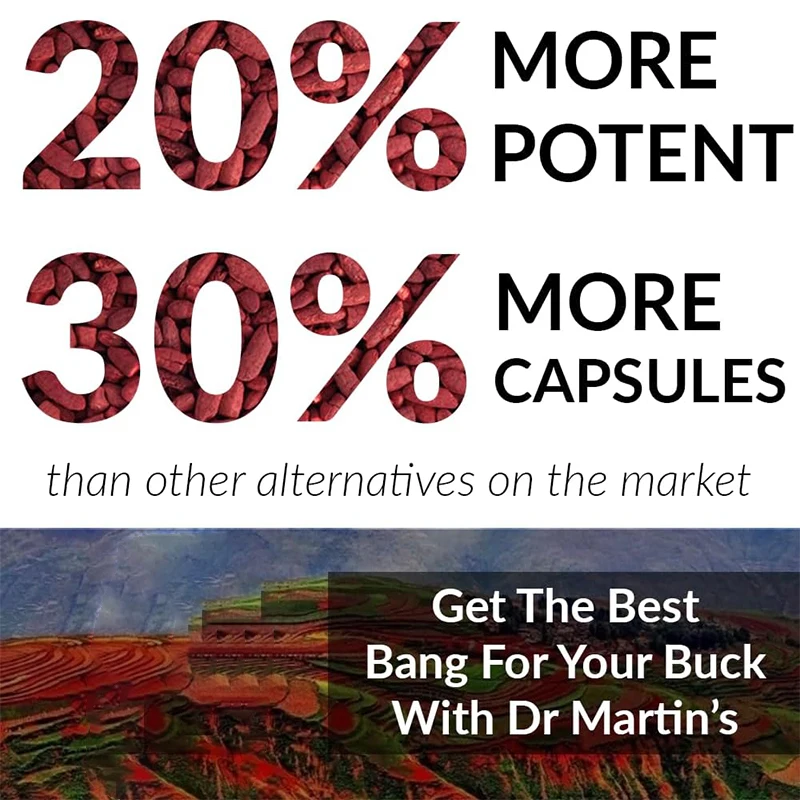 1400mg Red Yeast Rice Extract and 80mg Coenzyme Q10 Supplement To Maintain Healthy Cholesterol Levels, 60 Capsules