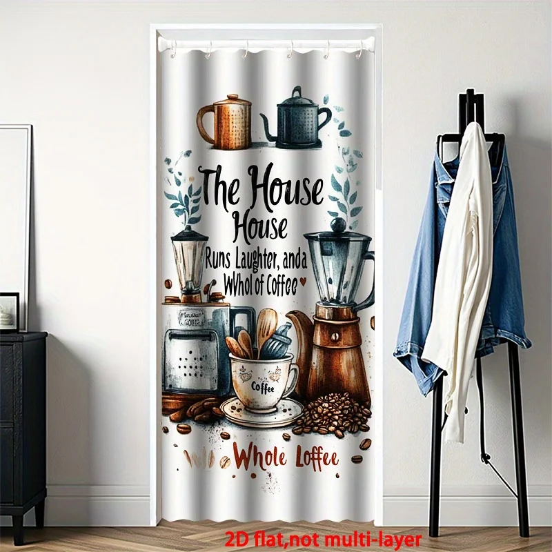 

VIKAMA Coffee Theme Home Decor Cozy Comfortable Coffee House Scene Ornament Machine Washable Easy Care For Living Room Bathroom