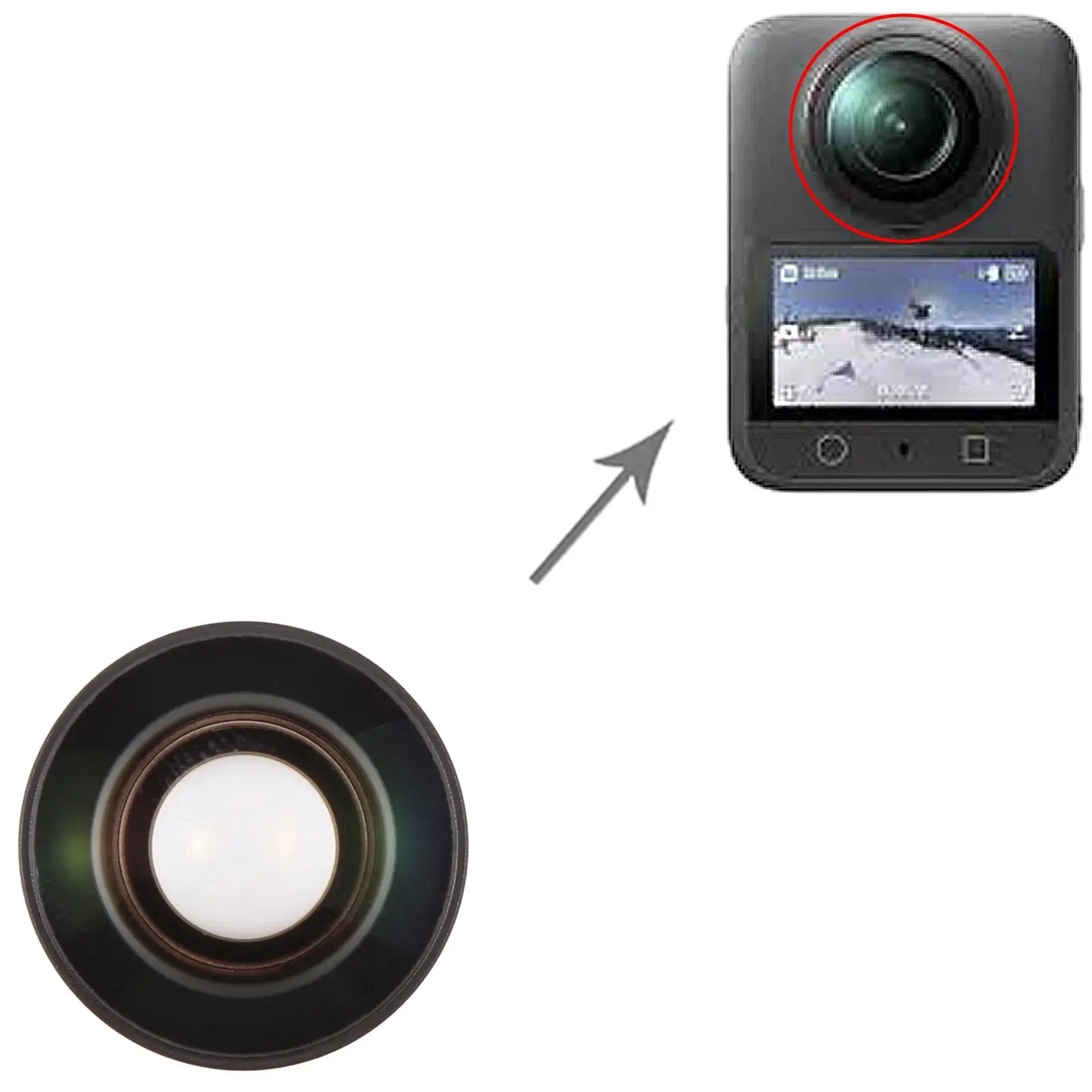 Replacement Repair Parts Lens Glass For DJI Osmo 360 Panoramic Sports Camera Lens Glass Accessories
