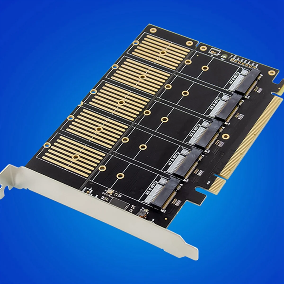 N27R PCIe X16 M.2 Key B NVMe SSD Adapter Card M.2 NGFF to SATA-Ⅲ SSD Adapter Card NGFF SSD Expansion Card