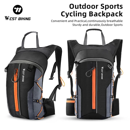 Imagen 1 del producto Mochila de ciclismo WEST BIKING de 10L, ligera, para deportes al aire libre, correr, senderismo, escalada, bolsa de hidratación, bolsa de viaje plegable impermeable