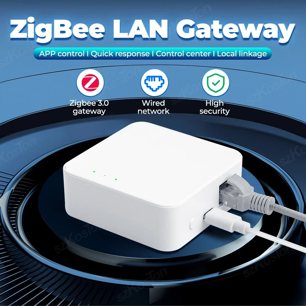 Tuya ZigBee 3.0 Smart Hub, Wireless Wired Gateway Bridge Voice Control works with Alexa Google Home Assistant Smart Life App