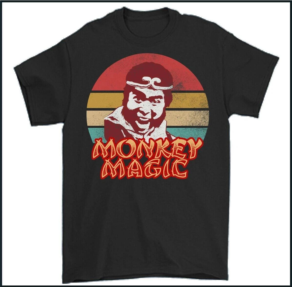 Monkey Magic T-shirt Man Chinese Fantasy TV Show Martial Arts 70's 80's Ma Breathable and Soft Fashionable Men's Clothing Tee