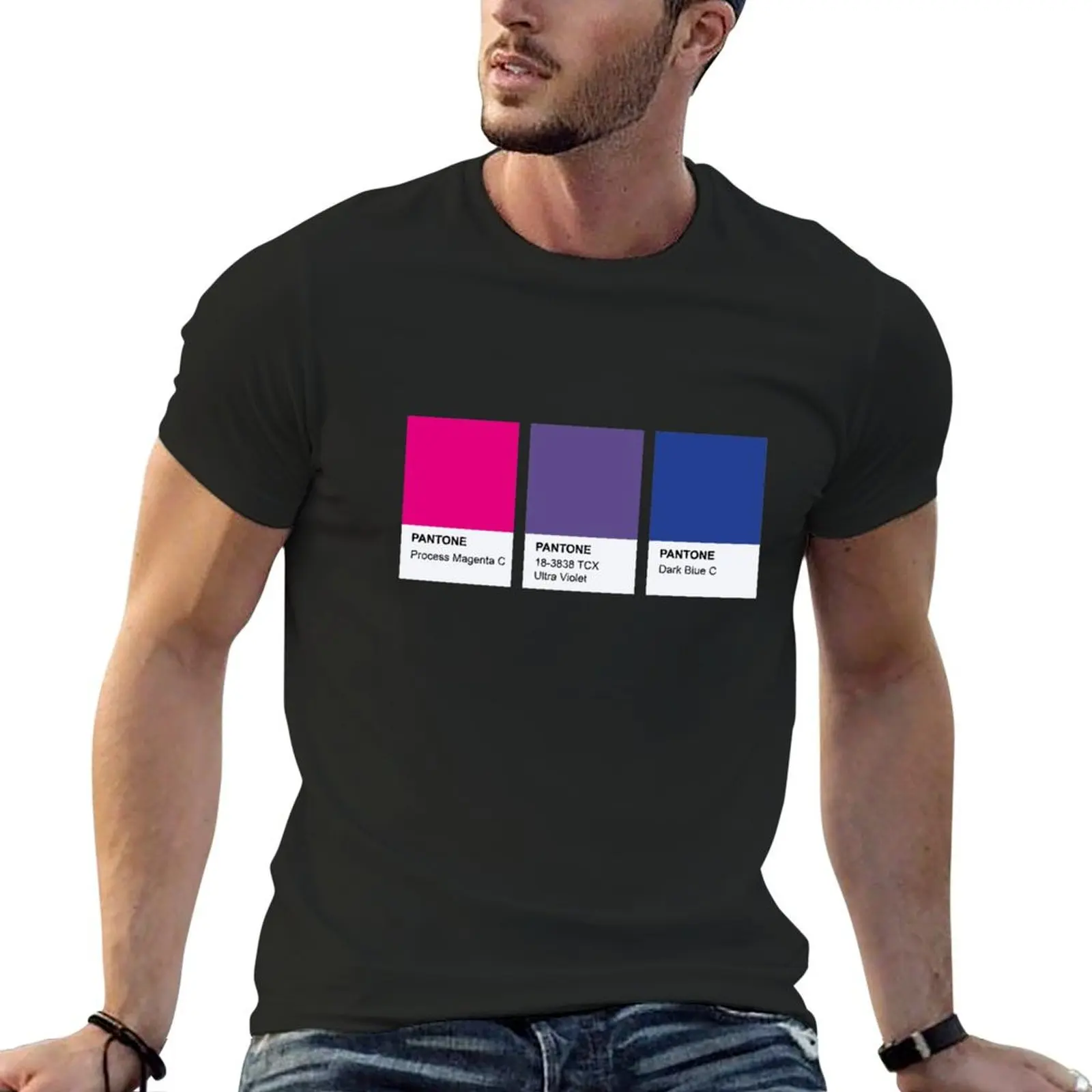 

LGBT COLOR PANTONE PALLETE BISEXUAL COMMUNITY DESIGN T-Shirt plus sizes new edition luxury clothes men