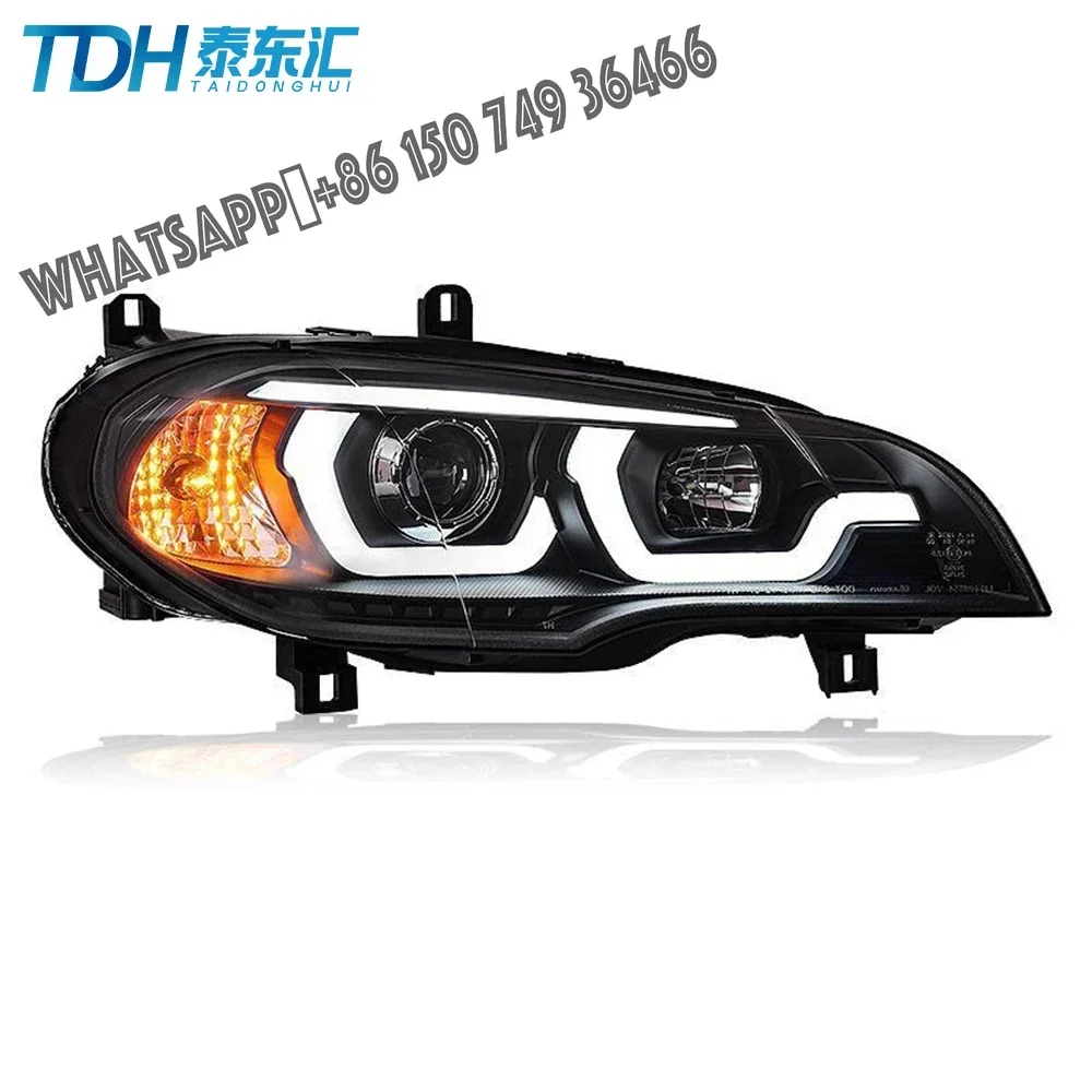 For BMW 08-13 E70 LED Headlight Assembly 100W Car Lights with 6000K Color Temperature