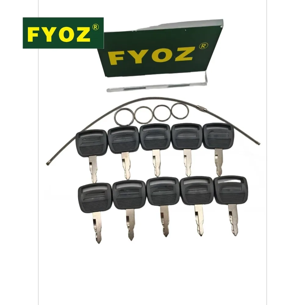 10pcs Excavator Keys S450 For Komatsu CX75/CX080/CX130/CX210/CX260/CX330/CX480 Cab Door & Ignition Start Heavy Equipment Key Set
