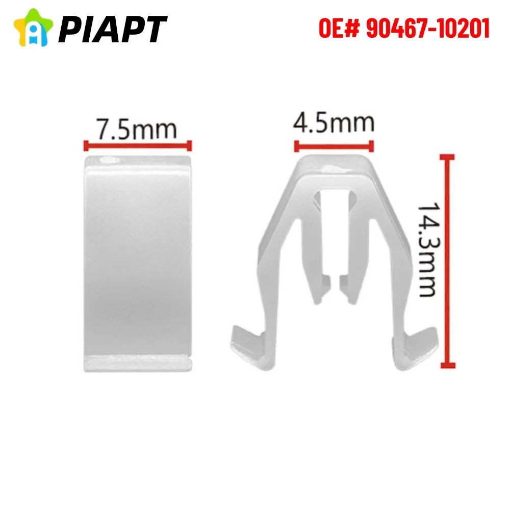 

50PCS OE# 90467-10201 5482087 A21284H19 0940908326 Front Grille Moulding Trim Retaining Clip For TOYOTA GM Chevrolet Equinox