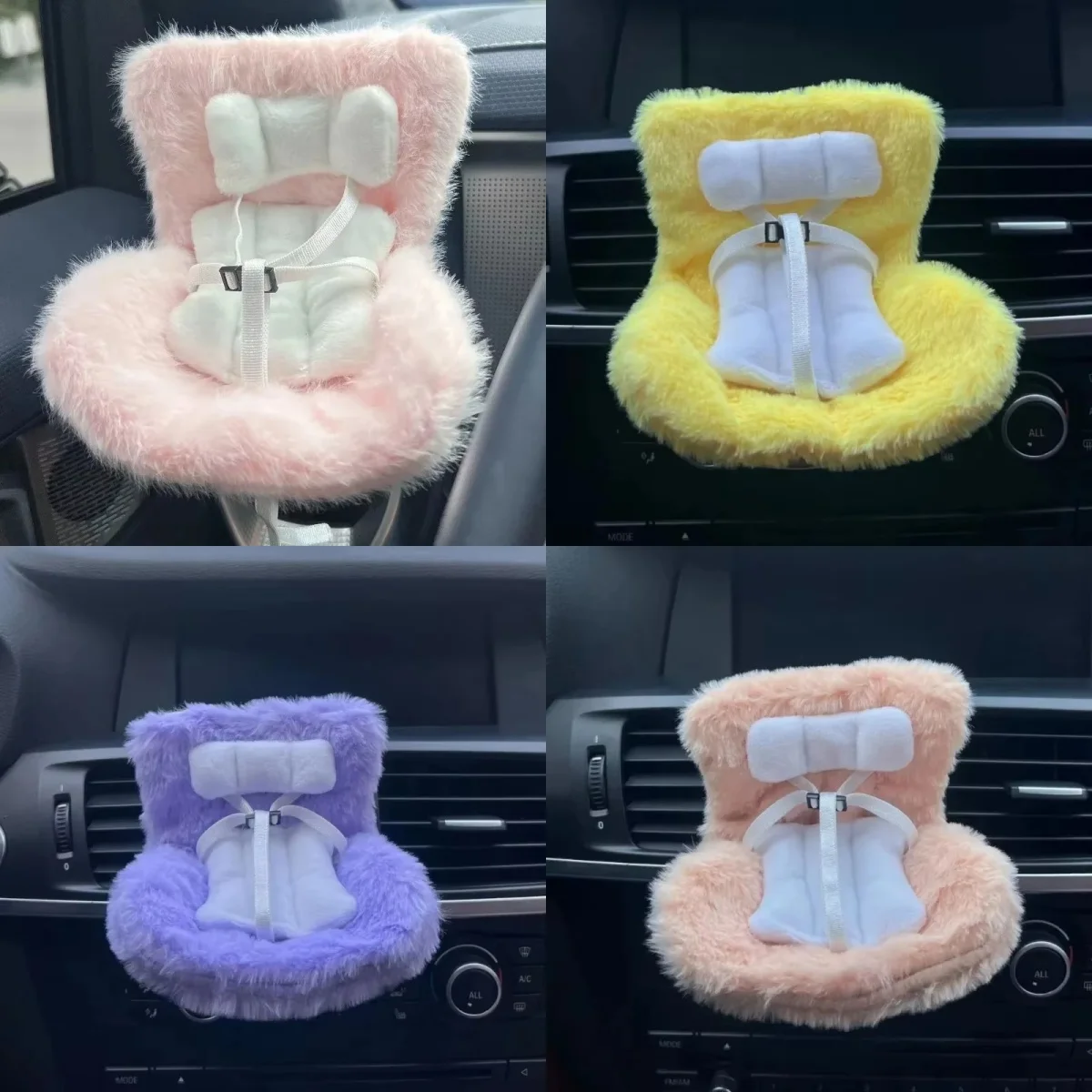 

Автокресло для куклы Labubu — модель стула безопасности с героями мультфильмов | Стильный аксессуар для салона автомобиля