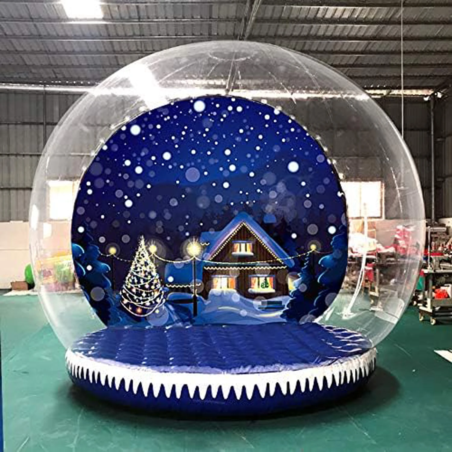 PVC inflável Snow Globe para decoração ao ar livre, enfeites de Natal, Photo Booth Promotion, grande