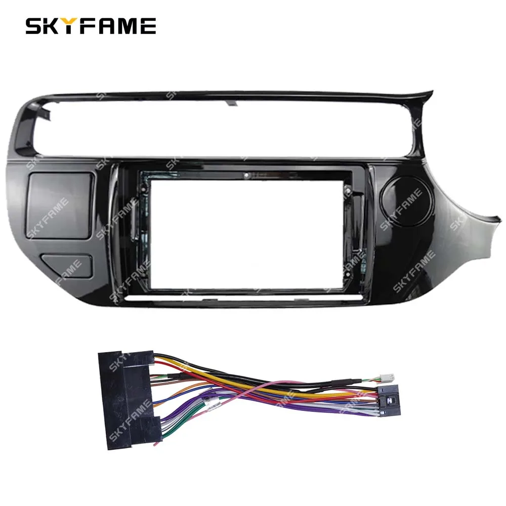 SKYFAME Car Frame Fascia Adapter Decoder Android Radio Dash Fitting Panel Kit For KIA K3 RIO