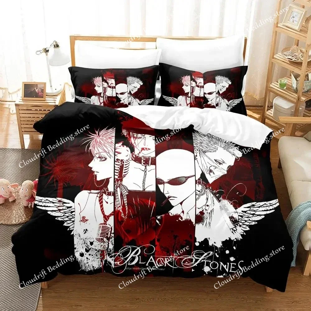 Anime Nana Black Stones Bedding Set Duvet Cover Bed Set Quilt Cover Pillowcase Comforter king Queen Size Boys Adult Bedding Set
