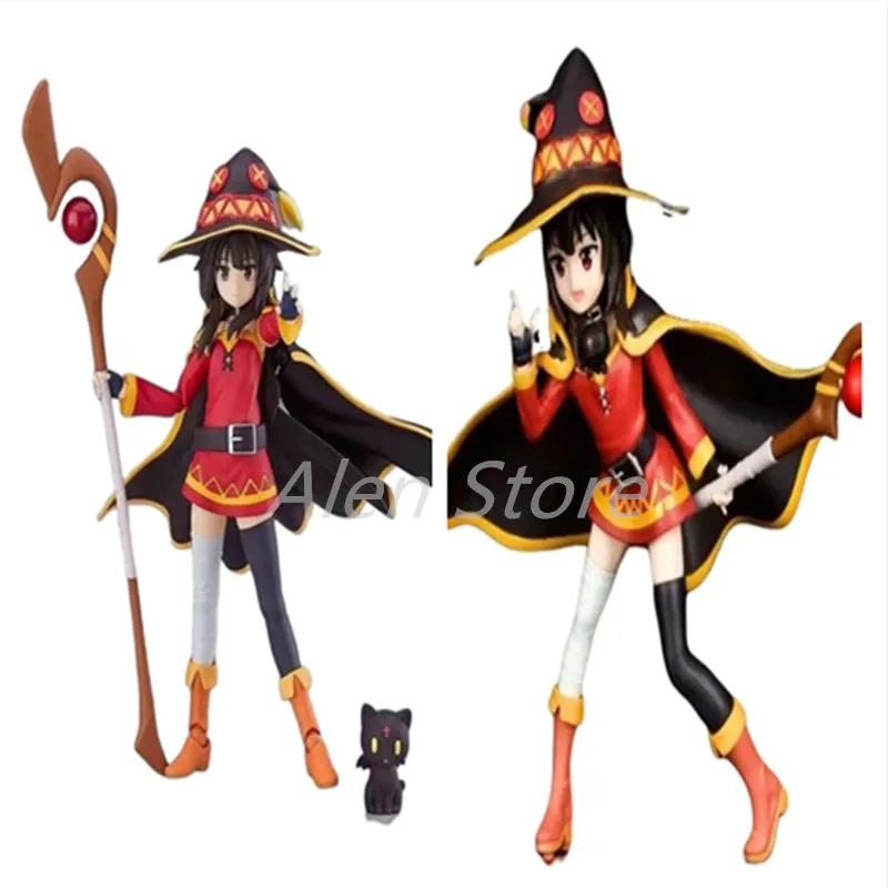 Kono Subarashii Sekai ni Shukufuku o! 2 Chomusuke Megumin Figma 407 Anime PVC Action Figure Toy Game Collectible Model Doll