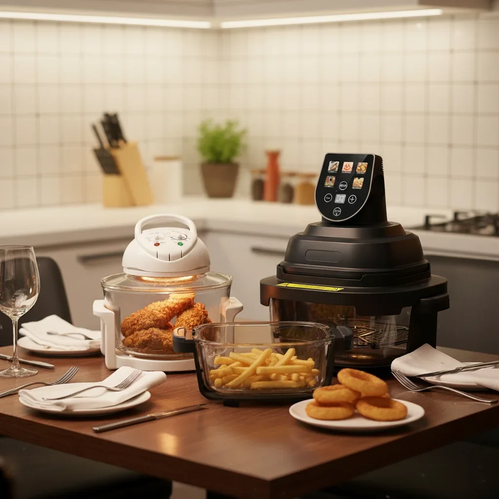 Well-designed Appearance 360° Viewable Pot 4 in 1 Multifunctional 6L/2L Two Independent Pots Color Screen Air Fryer
