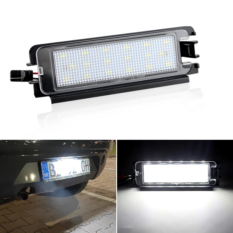 1pc Fits For Renault Dacia Sandero II After 2012 White SMD Canbus Rear Led Number License Plate Lights Auto Parking Tag Lamp