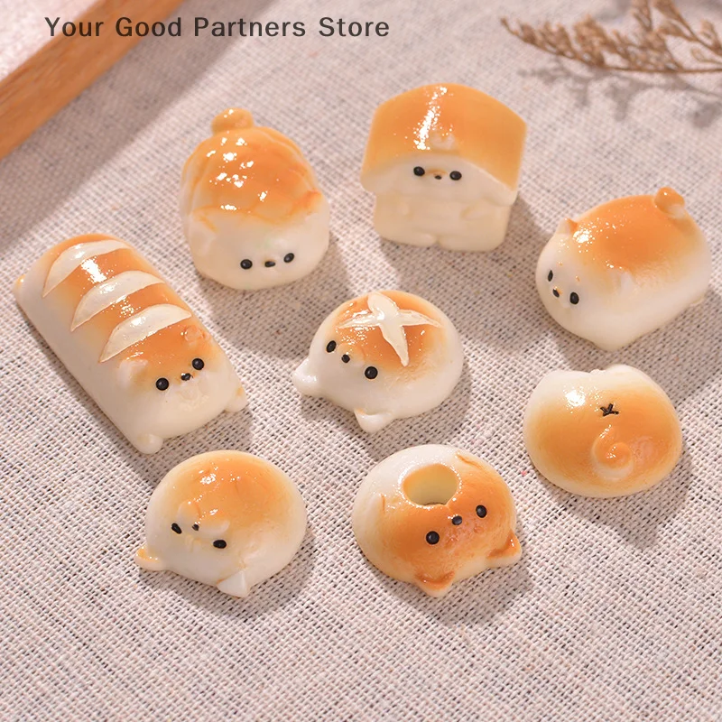 

Creative Dogs Bread Donuts Figurines Miniature Fashion Kitchen Food Toy Desktop Car Ornament DIY Decoration Accessories Gifts