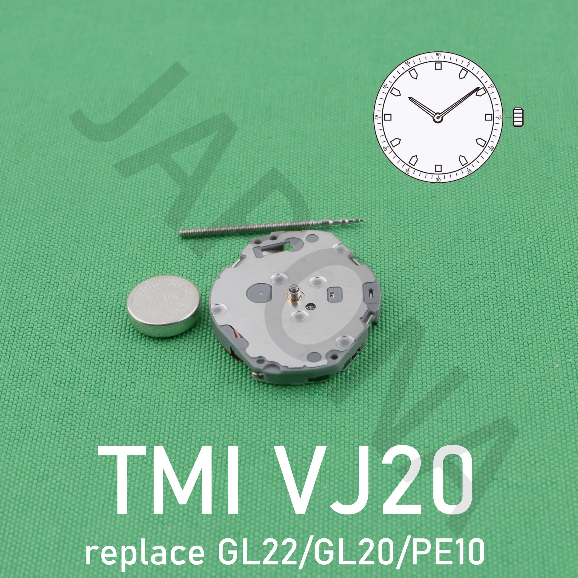 japan TMI VJ20 movement VJ20C movement 2 hands slim movement quartz movement replaceGL22/GL20/PE10