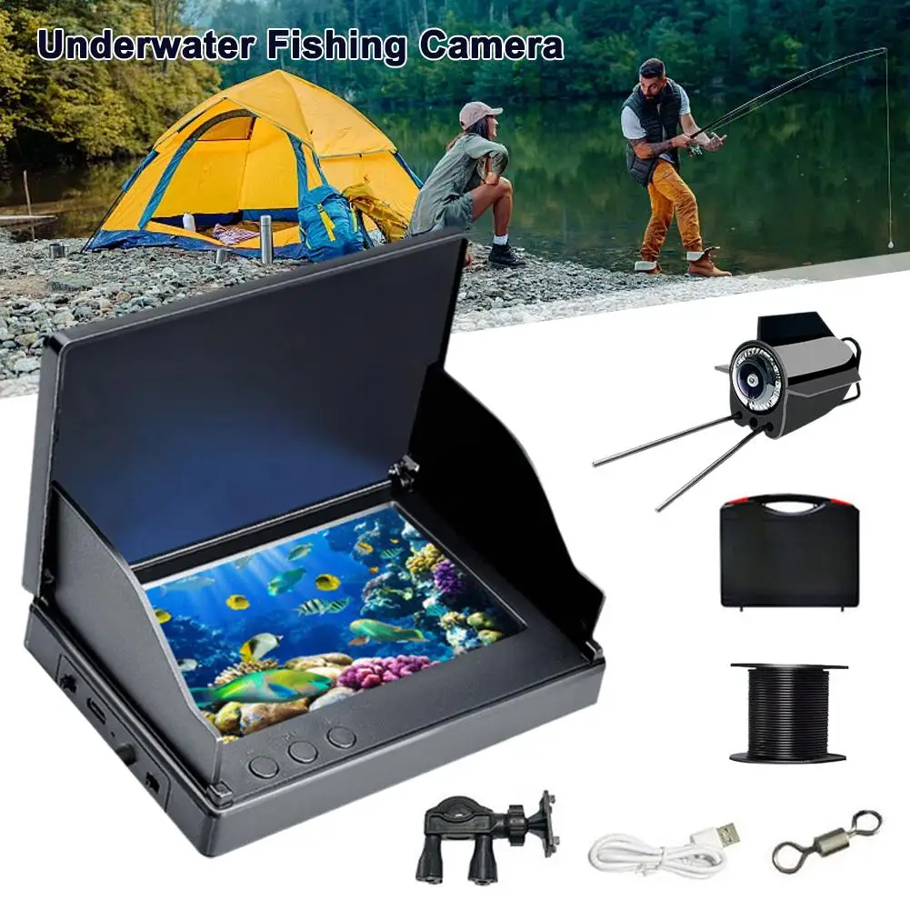 Submarine Ultra-clear Fish-finding Camera 5/4.3-inch Watching Underwater Camera Vision Waterproof Fish Display Night Ultra- M6G7