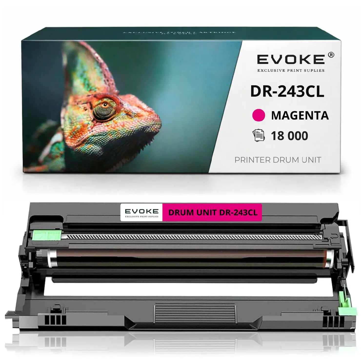 Evoke Compatibele Drum voor Brother Dr-243Cl Dr243Cl Magenta 18000 Pagina's Dcp-L3510Cdw L3550Cdw Hl-L3210Cw L3270Cdw