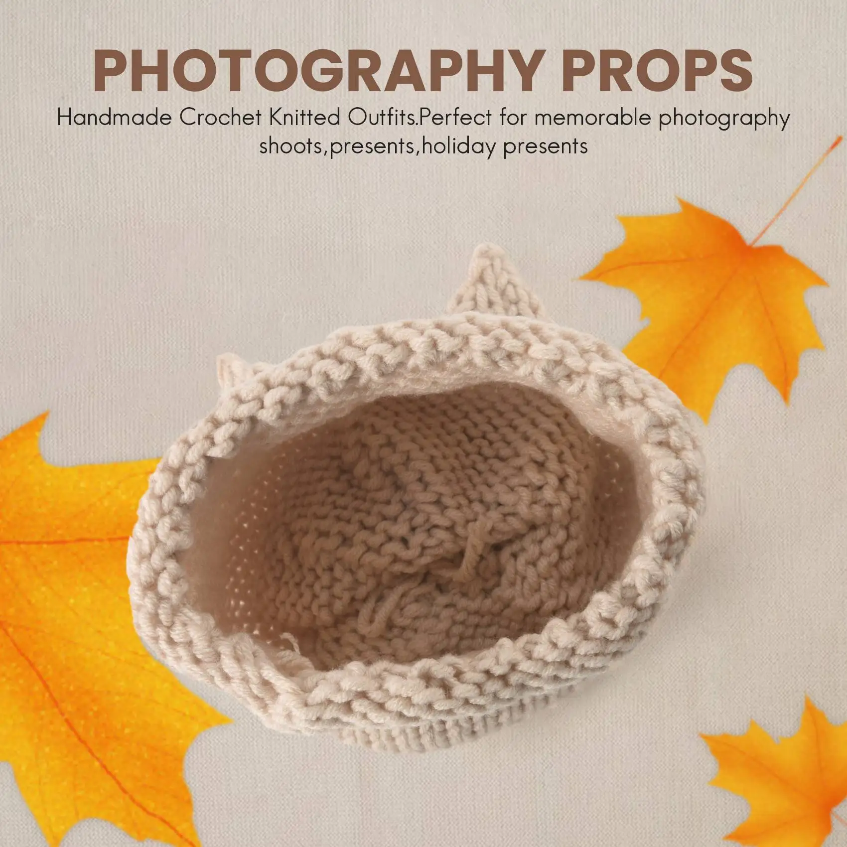 B49B-Newborn Baby Photography Props Infant Boy Girl Knit Photo Outfits