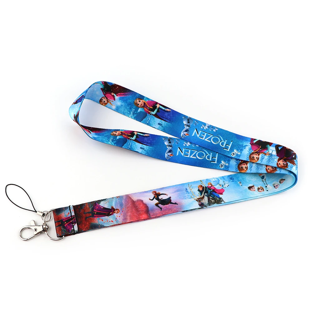 Cartoon Ice Girl Lanyards for Keys Mobile Phone Neck Strap Keychain Gym Key Holder Hanging Rope Keyring Accessories Gifts