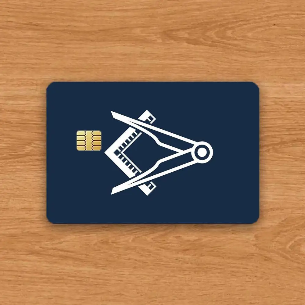 Freemasonry Symbol Credit Card HD Stickers Game Card Decal Card Matte Film Skin Small Chip Waterproof Sticker