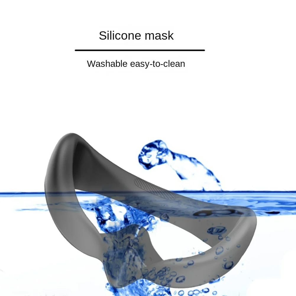 Eye Pad for Pico 4 Silicone Replacement Face Mask Protective Case Anti-Sweat Mask Accessories(Grey)