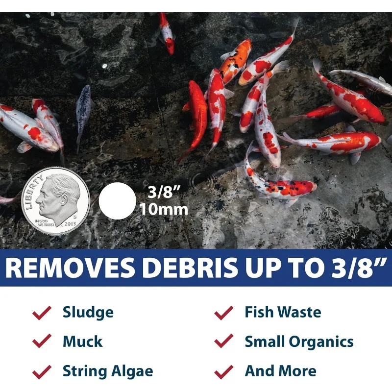 The Pond Guy ClearVac Pond Vacuum, Powerful Motor Quickly Removes Sludge & Debris, Dual Chamber Reservoir for Nonstop Use