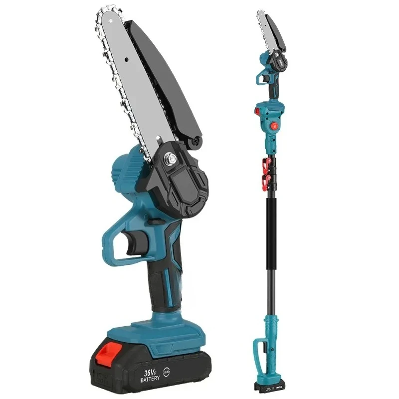 

Lithium battery chain saw garden single hand retractable high branch shears rod set