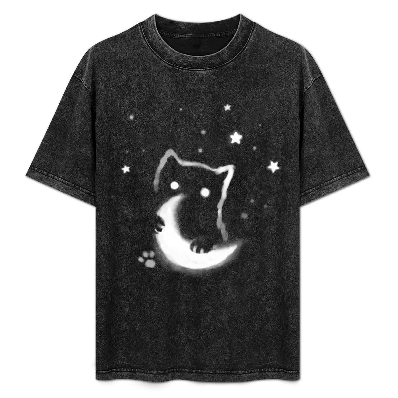 

Moon Cat T-Shirt Fashion Letter Print T-Shirt