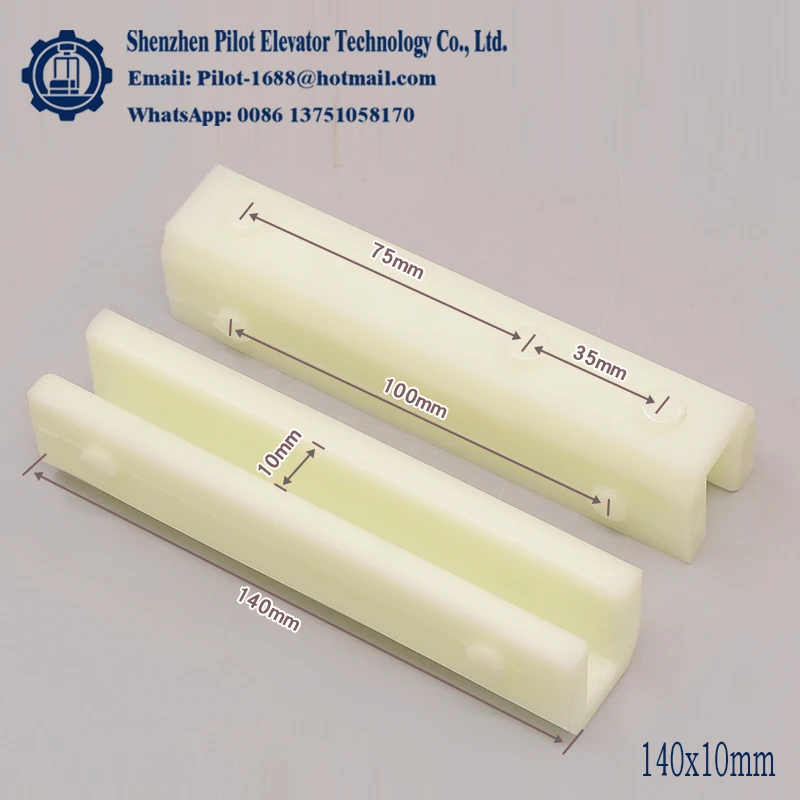 Piezas de ascensor DX26 DX4D, zapato guía de ascensor, inserto de revestimiento Busher 140*10mm 140*16mm para zapato guía de ascensor Kone