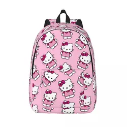 Różowy plecak Kawaii Hello Kitty elementarny uczeń na książki dla nastolatków lekki plecak