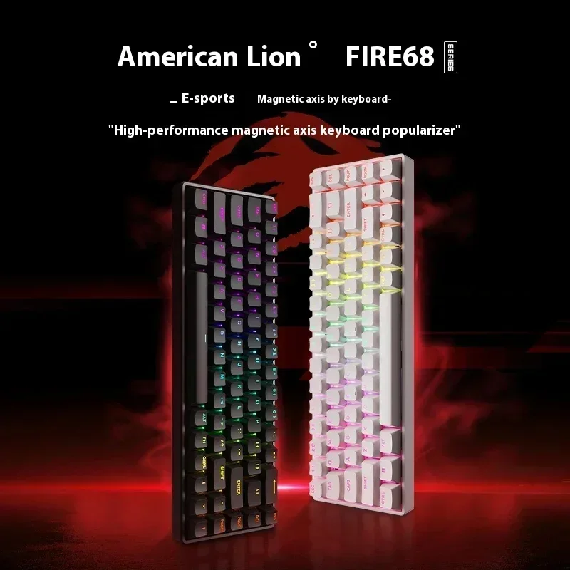Imagem -02 - Madcatz Fire68 Interruptor Magnético Teclado Gamer 81 Teclas Hot-saw Teclados com Fio Baixo Atraso 8000hz Fps Teclado para Jogos Gif