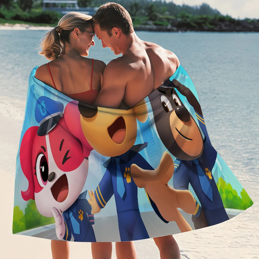 Cartoon S-Safety S-Sheriff L-Labrador Towel Quick Drying Beach Towels Are Suitable For Swimming Pools Camping Yoga And The Gym