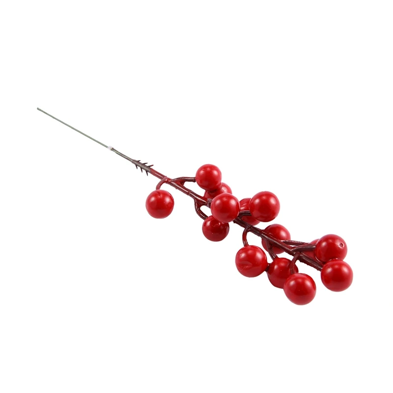 120 Pack 8Inch Artificial Christmas Red Berries Stems For Christmas Tree Ornaments,DIY Xmas Wreath image 3