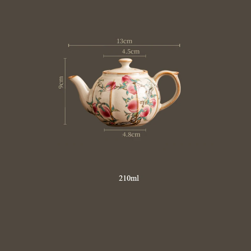 Handpainted Plum Blossom Dragon Egg Teapot Yixing Purple Clay Tea Pot Raw Ore Section Mud Filter Kettle Zisha Tea Set 260ml