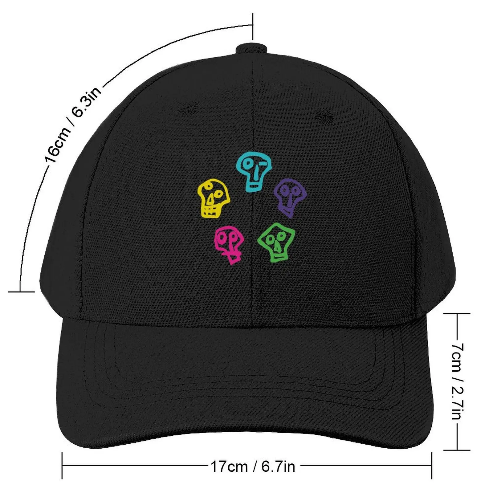 Mighty Boosh Skulls Colour Baseball Cap Visor Beach Hats For Women Men's