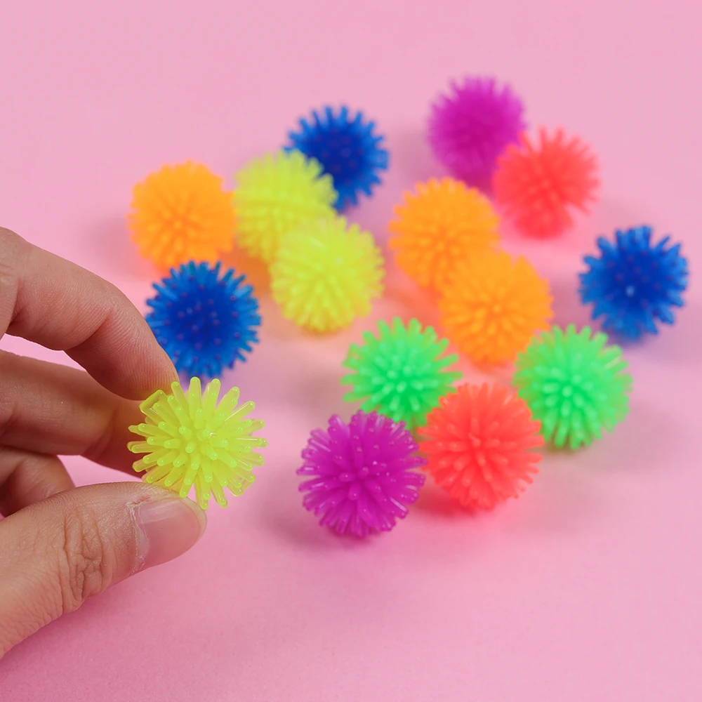 20Pcs 2.5mm Plastic Soft Bayberry Balls Hedgehog Decompression Toy For Kids Birthday Party Favor Goodie Bag Filler Prizes Gifts