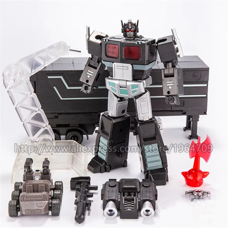 Jinbao Black Mini 12.5cm Transformation Robot Model Toy Anime Action Figure MPP10B With Trailer Roller Flying Backpack Kids