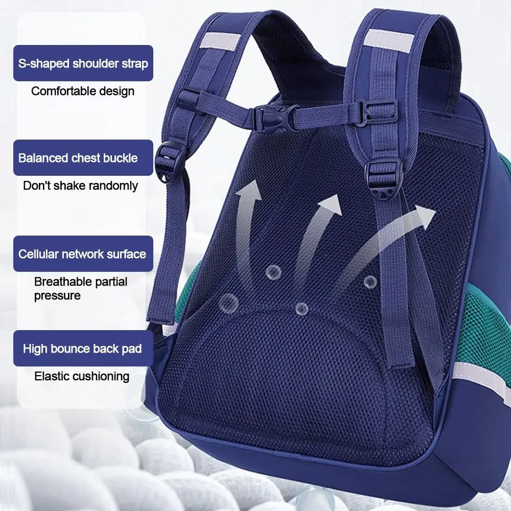 New Waterproof School Bag Reduce Load Protect Spine Student Bag Large Capacity Ultra-light Schoolbag Primary School Student