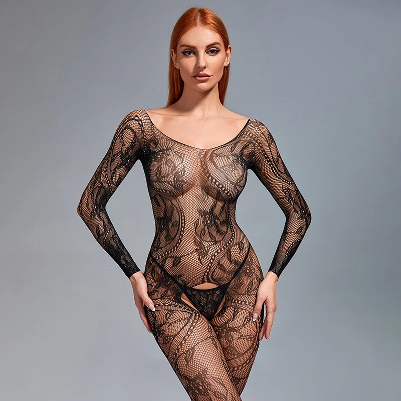 

Womens Fishnet Bodystocking Sexy Mesh Full Body Stockings Babydoll Teddy Lingerie Nightgown 18 Onlyfans Underwear Women Sexy