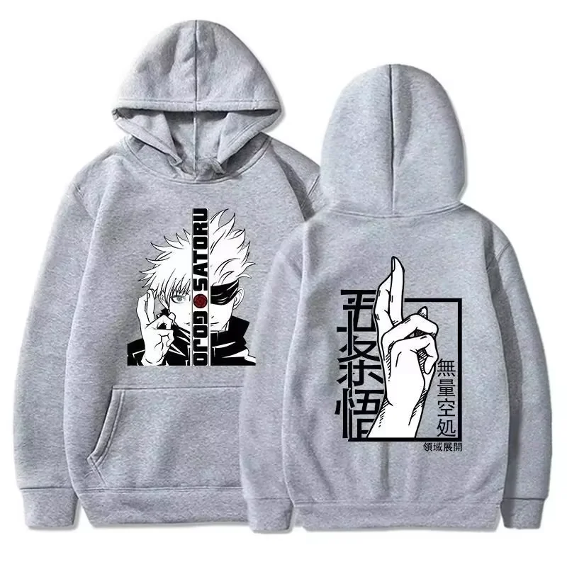 2026 New Jujutsu Kaisen Gojo Satoru Anime Unisex Hoodie Long Sleeve Pullover Casual Streetwear Sweatshirt