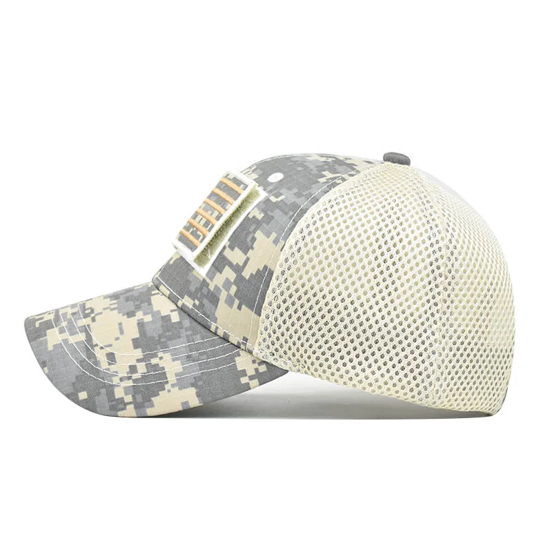 New Velcro Flag of the United States Camouflage Baseball cap Sticker Embroidered Mesh Hat moto baseball cap snapback