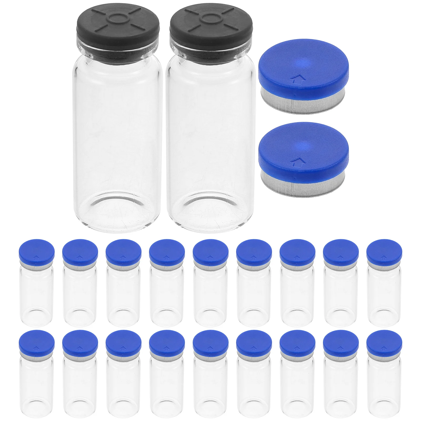 20 Pcs Liquid Culture Jars Freeze-dried Powder Bottle Travel Containers for Liquids Science Bottles